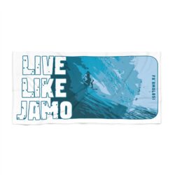 Live Like Jamo Surf Beach Towel — Retro Wave Surfing Design